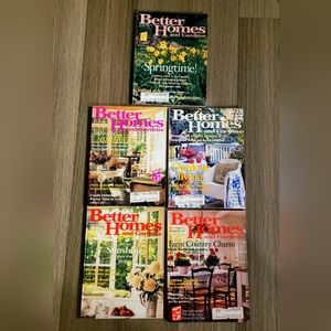 BEAUTIFUL ASSORTED BETTER HOMES & GARDENS MAGAZINES LOT OF 5 NEVER BEEN USED